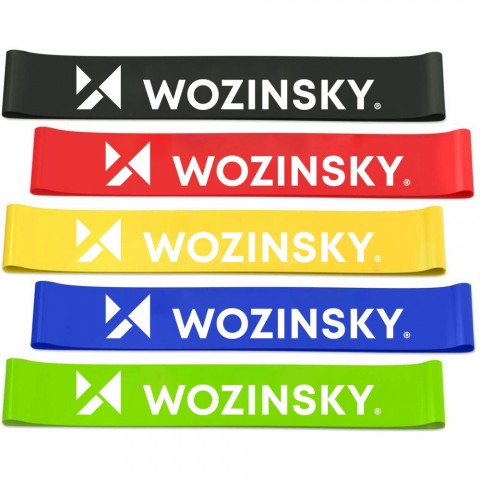 Wozinsky Ελαστικοί Ιμάντες Γυμναστικής Σετ 5τμχ Πολύχρωμοι Loop Bands WRBS5-01