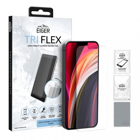 Eiger Tri Flex Προστασία Οθόνης 1 Pack iPhone 12/12 Pro EGSP00630