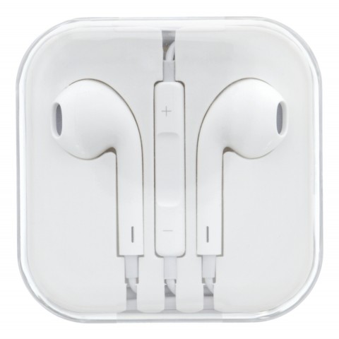 DELTACO in-ear headset, βύσμα 3,5 mm, volume control, White, GNG-HL1