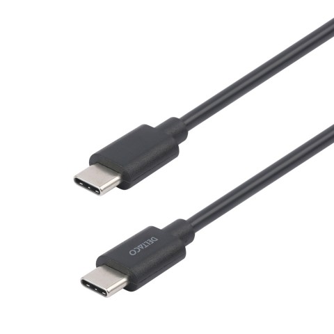 DELTACO USB-C to USB-C καλώδιο, Black GNG-USBCC1MB
