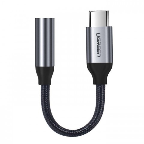 Ugreen Αντάπτορας USB Type C to 3.5mm Mini Jack Cable 10cm - Γκρι