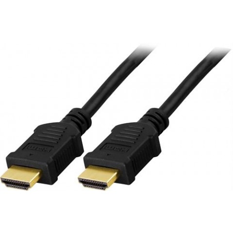 Deltaco Καλώδιο HDMI Αρσενικό σε HDMI Αρσενικό 0.5m Μαύρο HDMI-1005-K