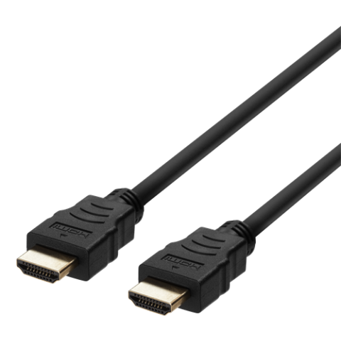 Deltaco Καλώδιο HDMI Αρσενικό σε HDMI Αρσενικό 0.5m Μαύρο HU-05-K