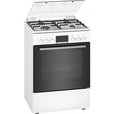 Bosch Κουζίνα 66lt με Εστίες Υγραερίου Π60εκ. Λευκή HXN390D20L