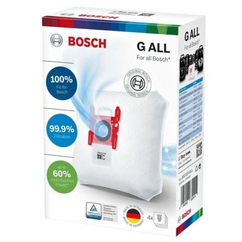 Bosch Σακούλες Σκούπας 4τμχ Συμβατή με Σκούπα Bosch / Siemens BBZ41FGALL