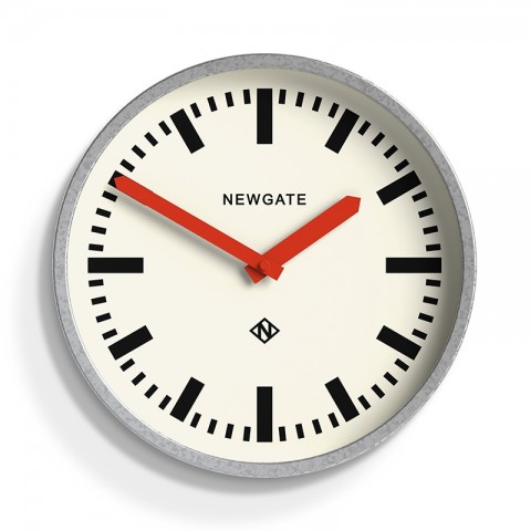 Newgate Αναλογικό Ρολόι Τοίχου Luggage Αθόρυβο Quartz 30cm Μεταλλικό, Κόκκινοι Δείκτες SF0009CL-RE