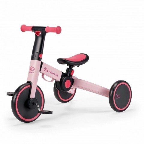 Kinderkraft Παιδικό Τρίκυκλο Ποδήλατο Πτυσσόμενο 4 Trike για 1-5 Ετών Ροζ KR4TRI00PNK0000