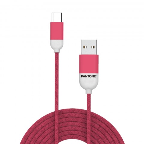 Pantone Type-C Cable Pink 1 5 MT PT-TC001-5P
