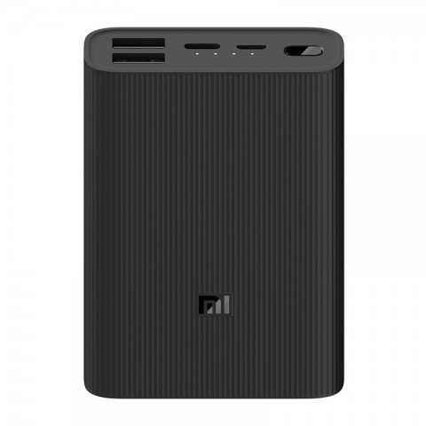 Xiaomi Mi Power Bank 3 Ultra Compact 10000mAh 22.5W, 2x USB-A, 1x Type C Μαύρο