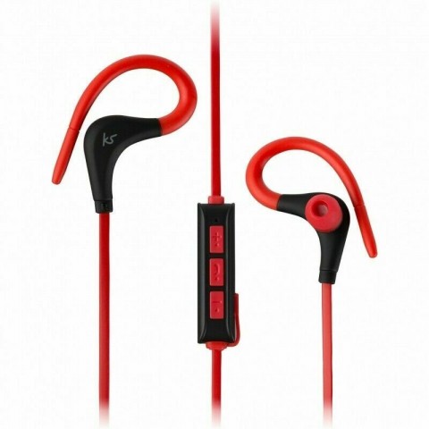 KITSOUND Ακουστικά Ψείρες RACE BT με Μικρόφωνο Κόκκινα KSRACRD