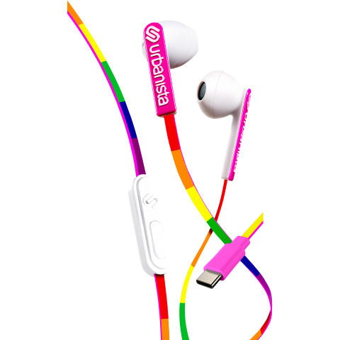 URBANISTA Ακουστικά Ψείρες SAN FRANCISCO Lucky Rainbow Πολύχρωμο USB-C 1037420