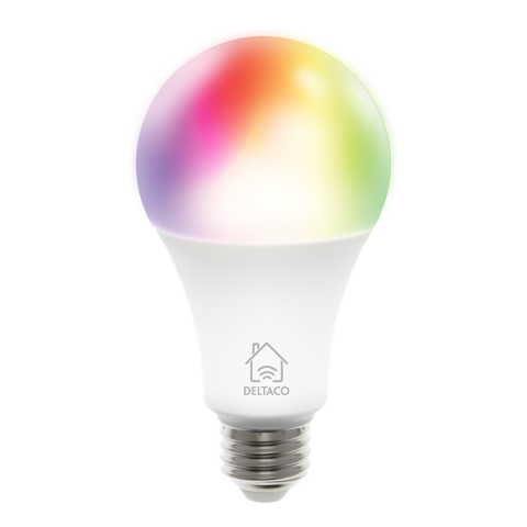 Deltaco Smart Home RGB Λάμπα LED E27 WiFI 9W 16mil colors RGB SH-LE27RGB
