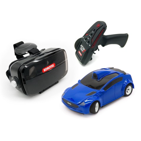 KOBOTIX Τηλεκατευθυνόμενο Αυτοκίνητο Real Racer με Ενσωματωμένη Κάμερα και Mobile VR Headset Μπλε KBRR10-0BU