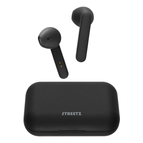 STREETZ True Wireless Stereo Ακουστικά Ψείρες Μαύρο TWS-104