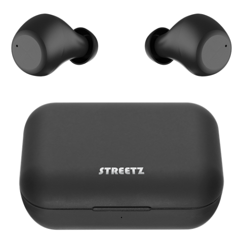STREETZ True Wireless in-ear headphones με charging case BT 5 TWS Μαύρο TWS-110