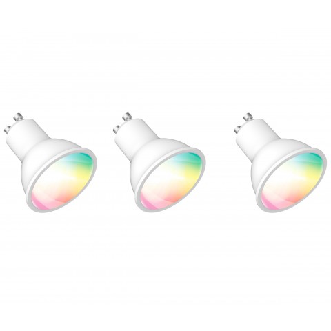 Hihome Smart LED Λάμπα Dimmable Σετ 3τμχ WiFi 2,4GHz GU10 RGB 220-240V 2700K 4,5W 350lm WAL-GU10RGBW 3-pack